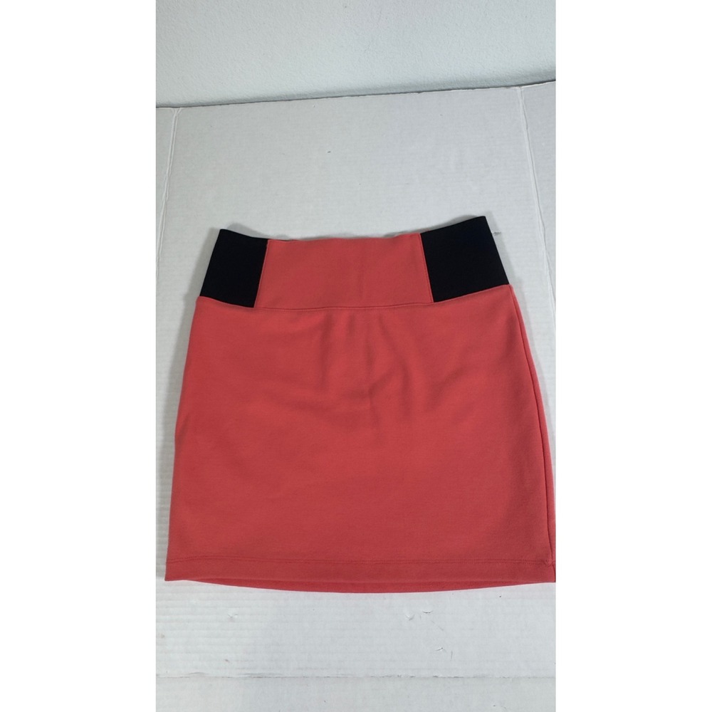 Charlotte Russe Mini Skirt S Coral Pink High Waist Bodycon Zip Clubwear Edgy